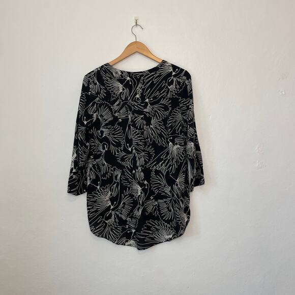 Maeve by Anthropologie – Bird Print Long Sleeve Blouse - Picture 3 of 9